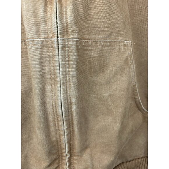 Vintage Carhartt J130 Hooded Coat Jacket Men's XL BRN Canvas Zip RN 14806 - Picture 6 of 12